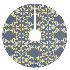 Blauwgele florish kerstboom rok