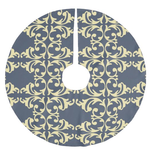 Blauwgele florish kerstboom rok (Voorkant)