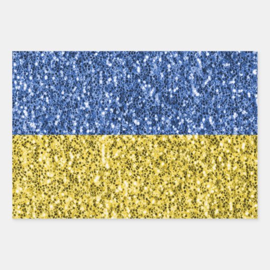 Blauwgele Oekraïense vlag Inpakpapier Vel (Voorkant)
