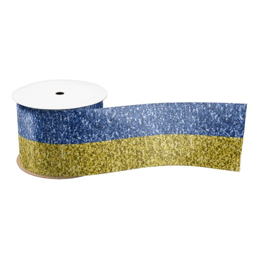 Blauwgele Oekraïense vlag Lint (Spoel)