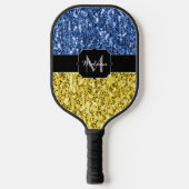 Blauwgele Oekraïense vlag Pickleball Paddle (Voorkant)