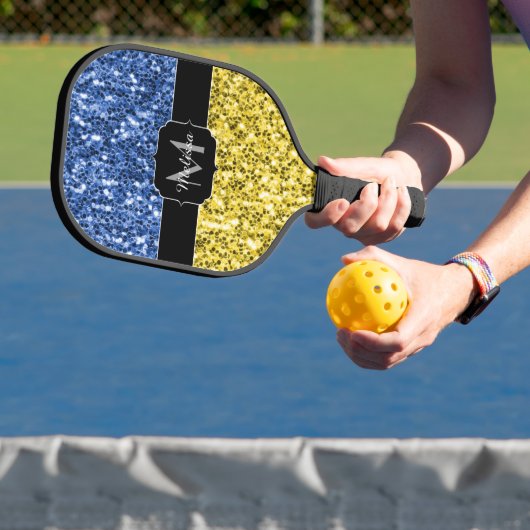 Blauwgele Oekraïense vlag Pickleball Paddle (Insitu)