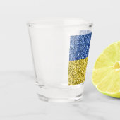 Blauwgele Oekraïense vlag Shot Glas (Links)