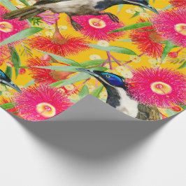 Blauwgelige Honoogatroop Cadeaupapier