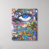 Blauwgraffiakoorts Canvas Afdruk (Voorkant)