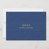 Blauwgrensdiplomaat met Tassel Afstuderen Invite Kaart (Achterkant)