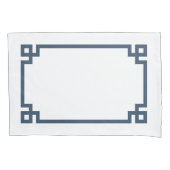 BlauwGriekse hoofdgrens Kussensloop (Voorkant-Links)