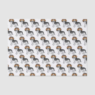 Blauwgrijpend Beagle Cute Cartoon Dog Patroon Tissuepapier