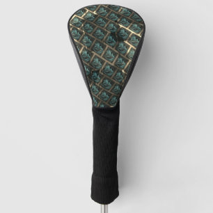 Blauwgrijs baksteeneffect, onder donkere vlekken i golfheadcover