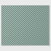 Blauwgrijs en Mint Polkadot Pattern Cadeaupapier (Vlak)