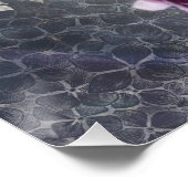 Blauwgrijs  floreel Hydrangea Bloedpatroon Perfect Poster (Hoek)