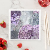 Blauwgrijs  floreel Hydrangea Bloedpatroon Servetten (Insitu)