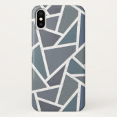 Blauwgrijs mozaïekpatroon Case-Mate iPhone case (Achterkant)
