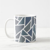 Blauwgrijs mozaïekpatroon koffiemok (Links)