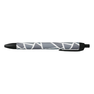 Blauwgrijs mozaïekpatroon zwarte inkt pen
