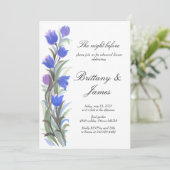 Blauwgrijsgroene wilde bloemen Herhorsmakreel Kaart (Staand voorkant)