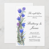 Blauwgrijsgroene wilde bloemen Herhorsmakreel Kaart (Voorkant / Achterkant)