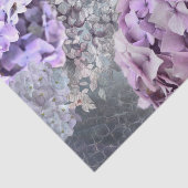 Blauwgrijze  florale hydrangea Bloedpatroon Tissuepapier (Detail)