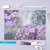 Blauwgrijze  florale hydrangea Bloedpatroon Tissuepapier (Craft)