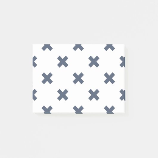 Blauwgrijze kruisstiften op wit post-it® notes (Voorkant)