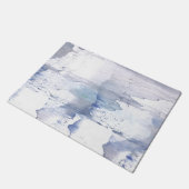 Blauwgrijze kunst deurmat (Schuin)