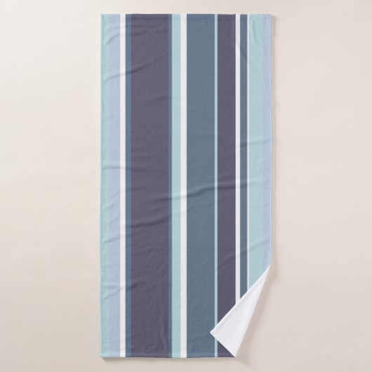 Blauwgrijze strepen badhanddoek (Badhanddoek)