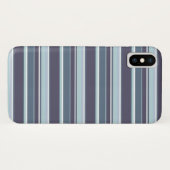 Blauwgrijze strepen Case-Mate iPhone case (Achterkant (horizontaal))