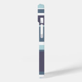 Blauwgrijze strepen Case-Mate iPhone case (Achterkant / Links)
