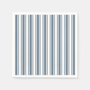 Blauwgrijze strepen en witte snoepjes servet