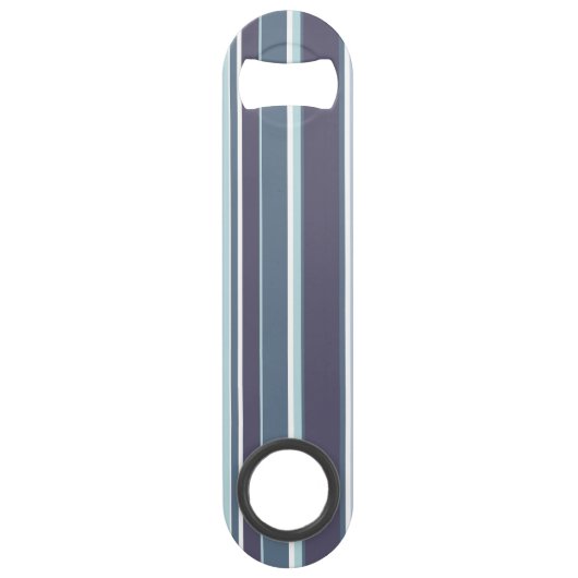 Blauwgrijze strepen speed flessenopener (Voorkant)