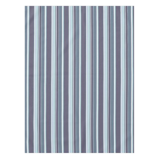 Blauwgrijze strepen tafelkleed (Voorkant)