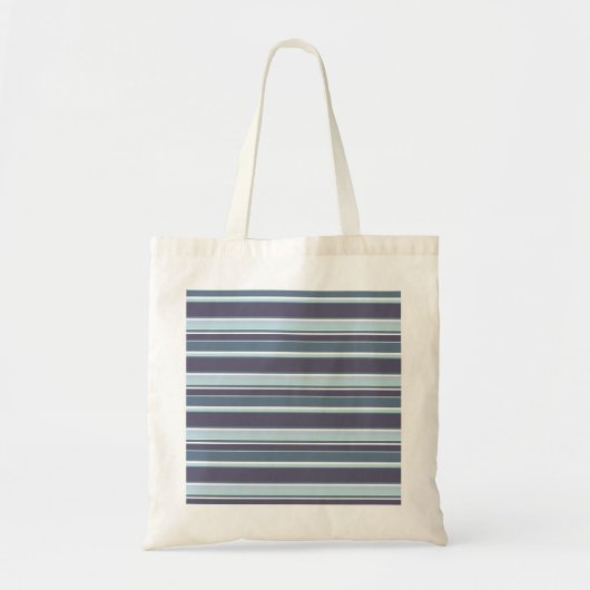 Blauwgrijze strepen tote bag (Voorkant)