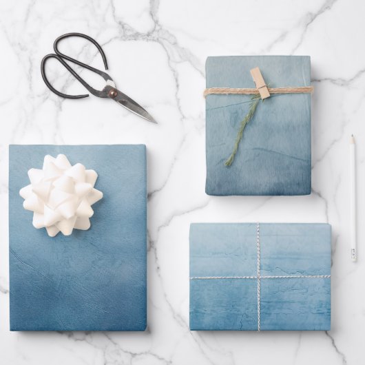 Blauwgrijze textuur inpakpapier vel (Voorkant)