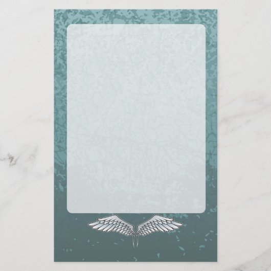 Blauwgrijze vleugels briefpapier (Voorkant)