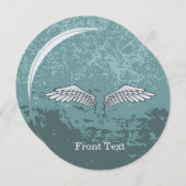 Blauwgrijze vleugels kaart (Voorkant / Achterkant)