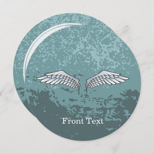 Blauwgrijze vleugels kaart (Voorkant / Achterkant)