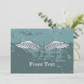 Blauwgrijze vleugels kaart (Staand voorkant)