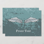 Blauwgrijze vleugels kaart (Voorkant / Achterkant)