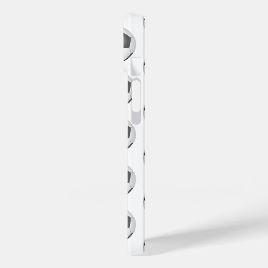 Blauwgrijze voetballen patroon monogram Case-Mate iPhone case (Achterkant / Links)