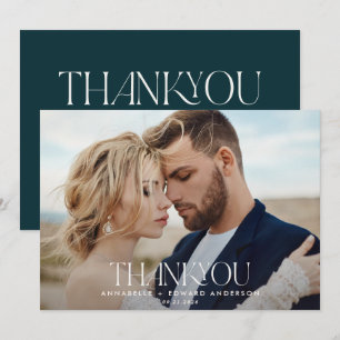 Blauwgroen 1 fotobruiloft bedankt voor de moderne