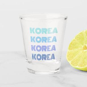 Blauwgroen aan Blue Korea Soju Shot Glas