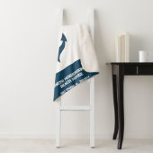 Blauwgroen aangepaste nautische sherpa deken (In situ)