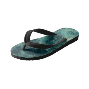 Blauwgroen Abstract Kinder Teenslippers