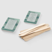 Blauwgroen Abstract Kust Chic Modern Wedding Progr Handwaaier (Niet-gemonteerd)