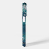 Blauwgroen Abstracte goudsneeuwskiester Case-Mate iPhone Case (Achterkant / Rechts)