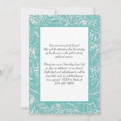 Blauwgroen Afstuderen Ferns  Kaart (Achterkant)