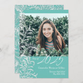 Blauwgroen Afstuderen Ferns  Kaart (Voorkant / Achterkant)