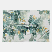 Blauwgroen afvoerkleppen laten een elegant grafis Theedoek (Horizontaal)