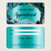 Blauwgroen Aggate Appointcard Visitekaartje (Voorkant /achterkant)