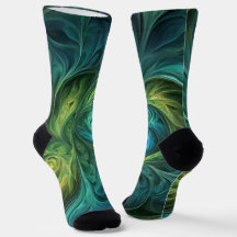 Blauwgroen AI fractaal patroon